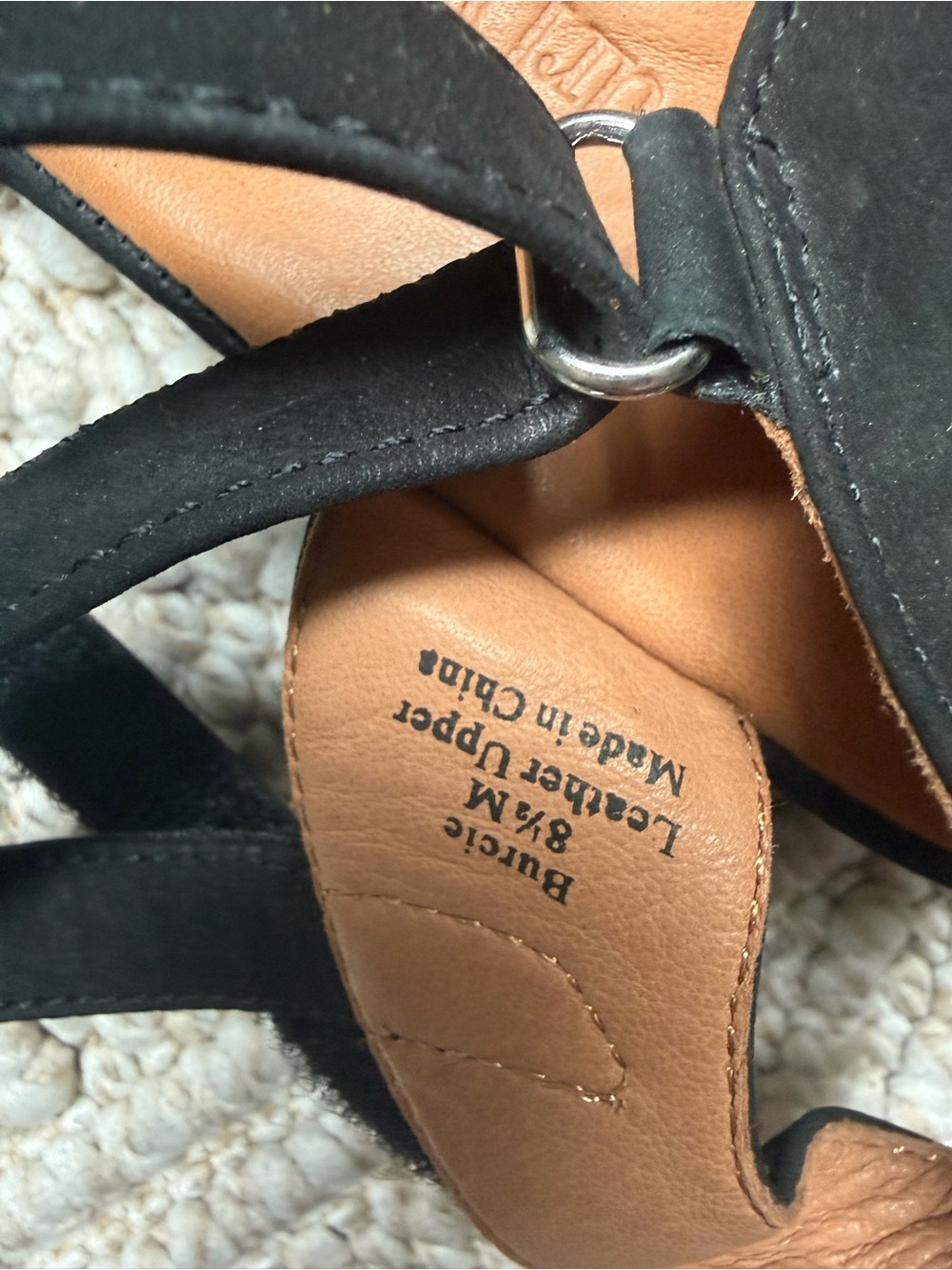 L’Amour Des Pieds Burcie Black Caged Slingback Sandals 8.5M - Picture 7 of 13